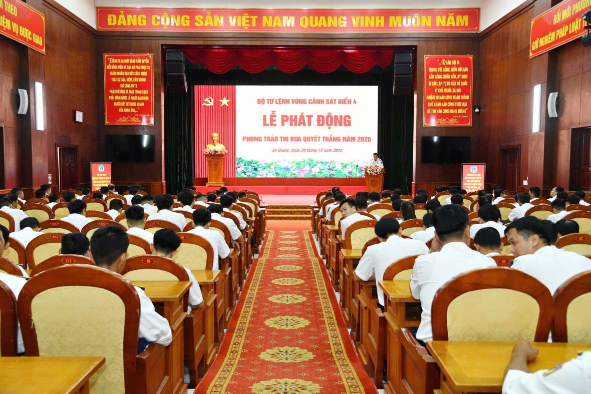 BTL Vùng Cảnh sát biển 4 quyết tâm thi đua hoàn thành thắng lợi nhiệm vụ năm 2026