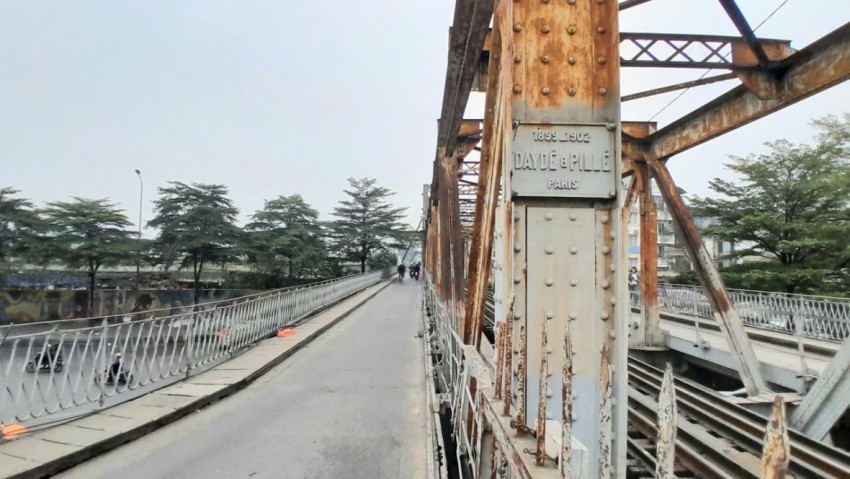 Hình cảnh cầu Long Biên sau 2 tháng sửa chữa