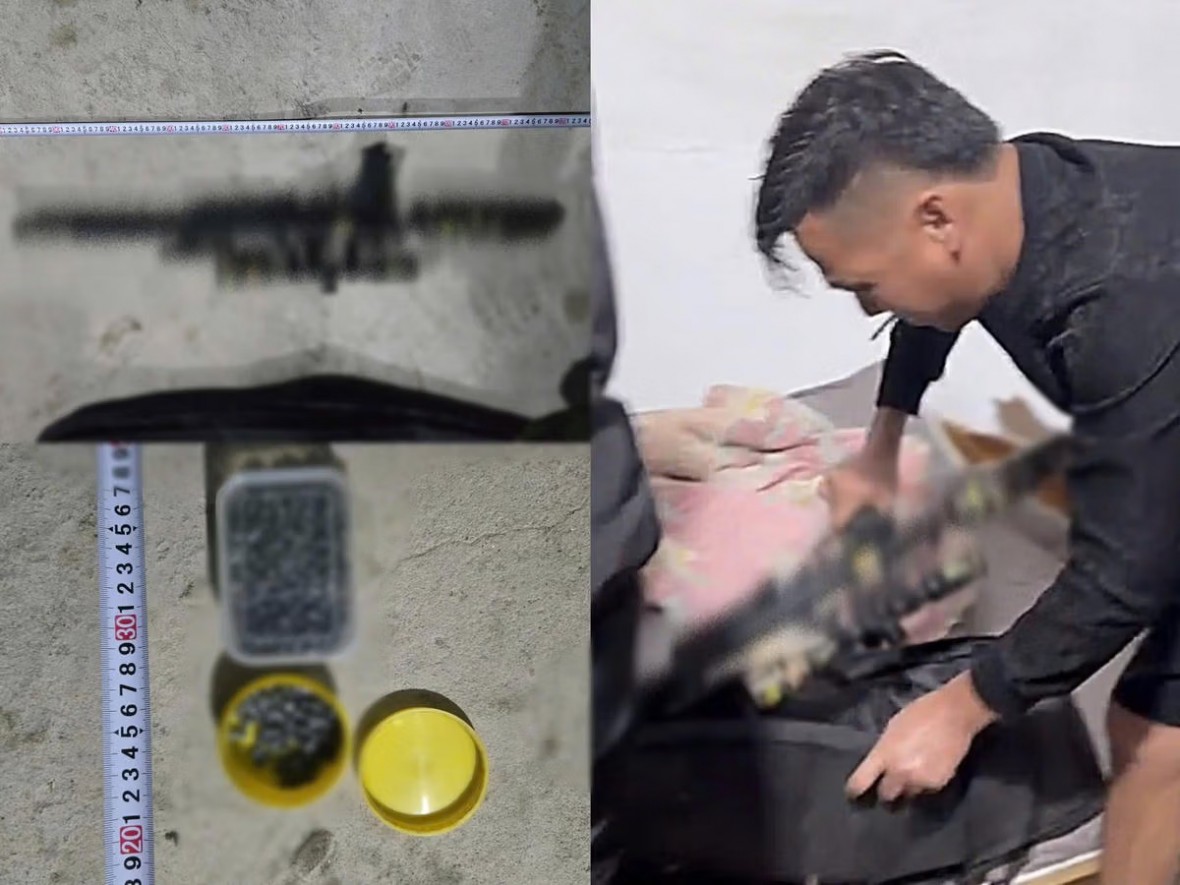 Tạm giữ đối tượng dùng súng đe dọa, gây thương tích cho vợ