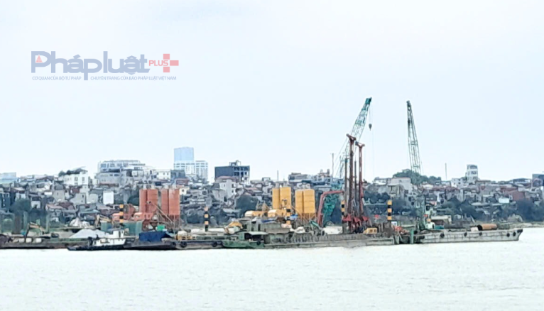 Cầu Trần Hưng Đạo gần 17.000 tỷ đồng bắc qua sông Hồng sau gần 3 tháng thi công