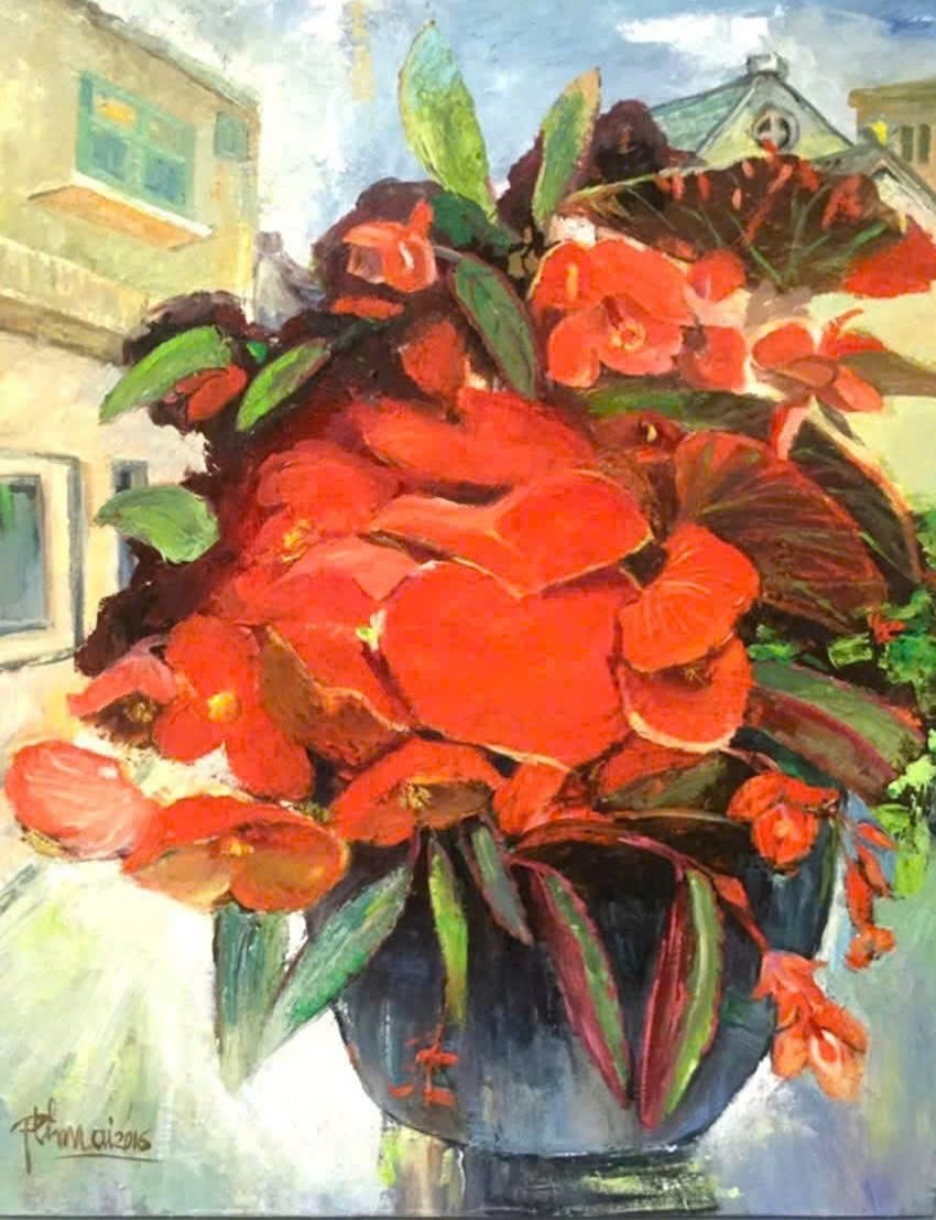 1.	Mùa hoa đỏ - Sơn dầu; Tác giả: Phan Thị Thanh Mai