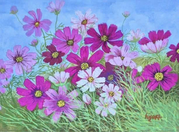 10.	Thu sang – Bột màu; Tác giả:  Park Hye Ja.