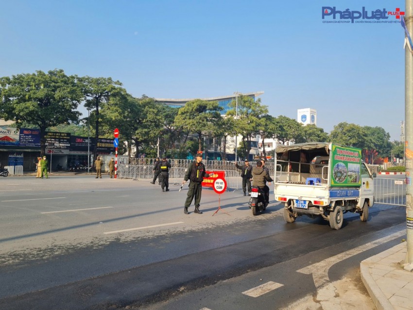 Giao thông dễ thở hơn trong lần thứ 2 cấm đường phục vụ diễn tập bảo vệ Đại hội XIV của Đảng