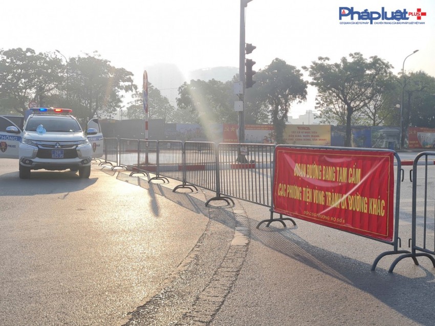 Giao thông dễ thở hơn trong lần thứ 2 cấm đường phục vụ diễn tập bảo vệ Đại hội XIV của Đảng