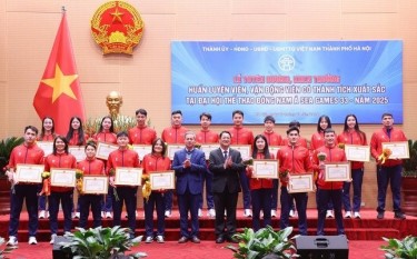 Hà Nội tuyên dương các vận động viên, huấn luyện viên đạt thành tích cao tại SEA Games 33