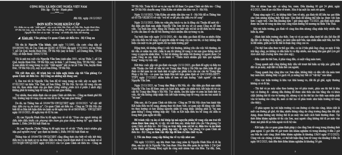Vụ án Nguyễn Văn Sơn bị tai nạn tử vong ở xã Dương Hòa (Hà Nội): Gia đình nạn nhân nghi vấn do án mạng?