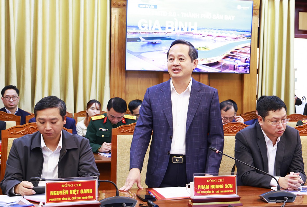 Bộ trưởng Bộ Công an Lương Tam Quang làm việc với tỉnh Bắc Ninh về tiến độ giải phóng mặt bằng Cảng hàng không quốc tế Gia Bình