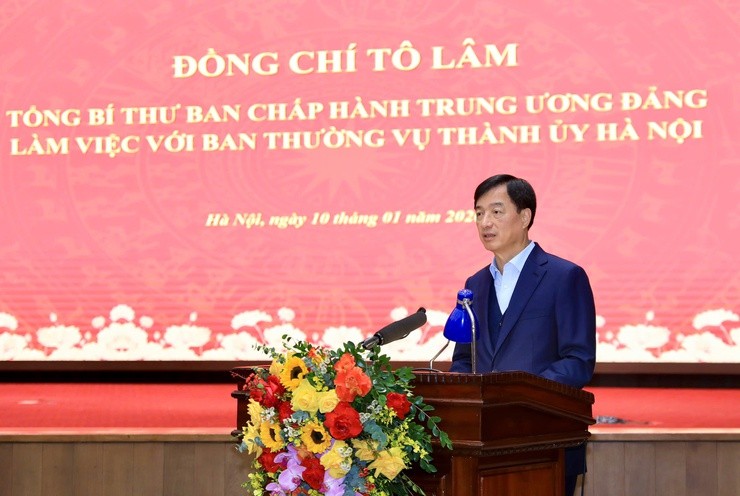 Tổng Bí thư Tô Lâm làm việc với Ban Thường vụ Thành ủy Hà Nội về những định hướng lớn phát triển Thủ đô