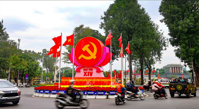  Hướng tới Đại hội đại biểu toàn quốc lần thứ XIV của Đảng. Ảnh: TTXVN