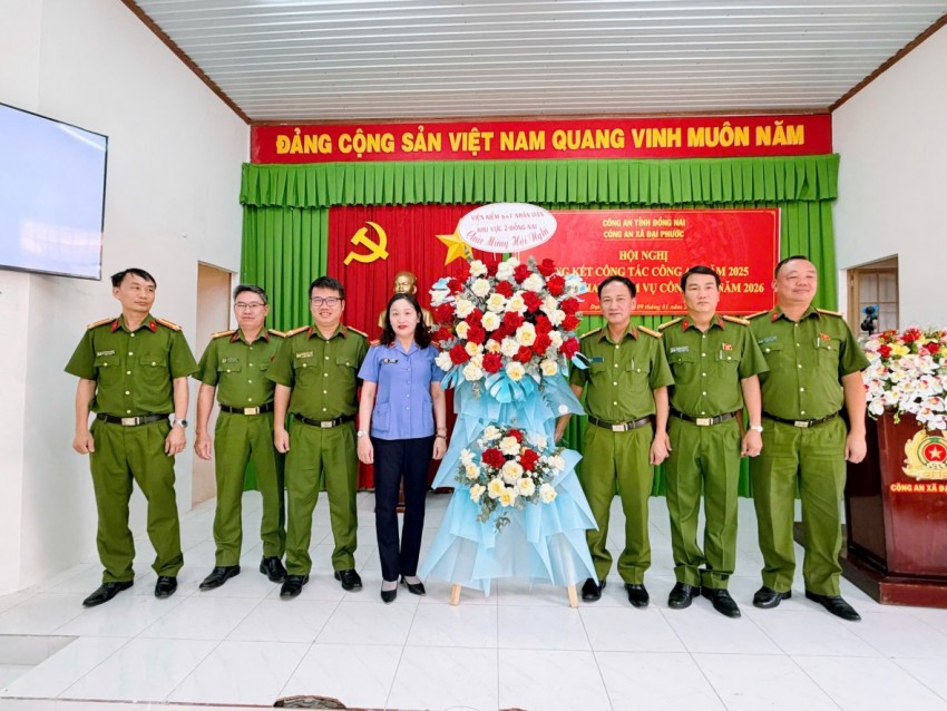 Công an xã Đại Phước tổng kết công tác năm 2025, quyết tâm hoàn thành nhiệm vụ 2026