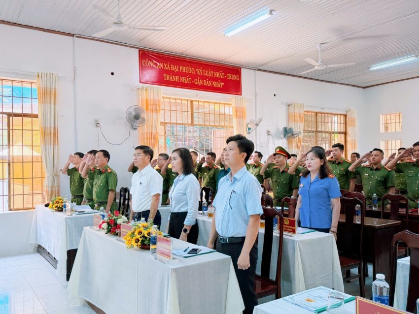 Công an xã Đại Phước tổng kết công tác năm 2025, quyết tâm hoàn thành nhiệm vụ 2026