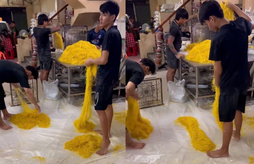 Triệt phá đường dây sản xuất, buôn bán mì sợi có sử dụng chất cấm trong chế biến thực phẩm Triệt phá đường dây sản xuất, buôn bán mì sợi có sử dụng chất cấm trong chế biến thực phẩm