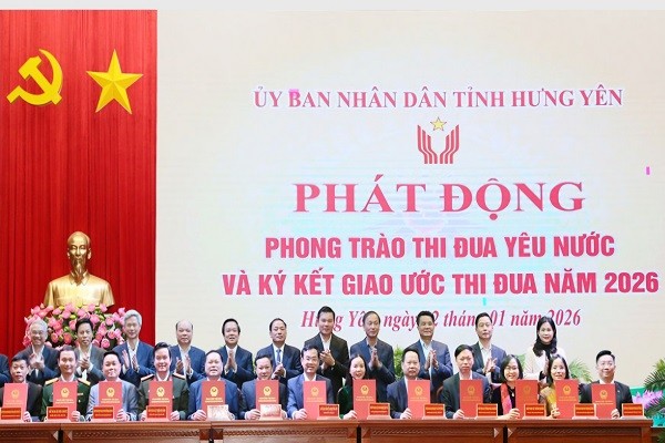 Hưng Yên phát động phong trào thi đua yêu nước năm 2026