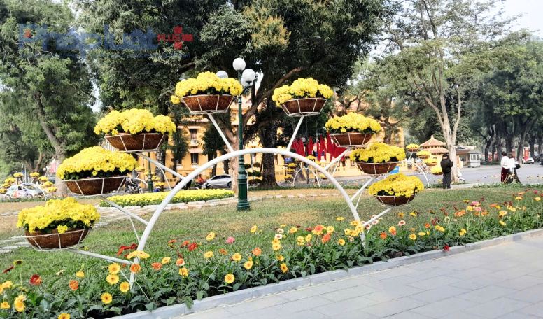 Phố phường Hà Nội rực rỡ cờ hoa chào mừng Đại hội XIV của Đảng