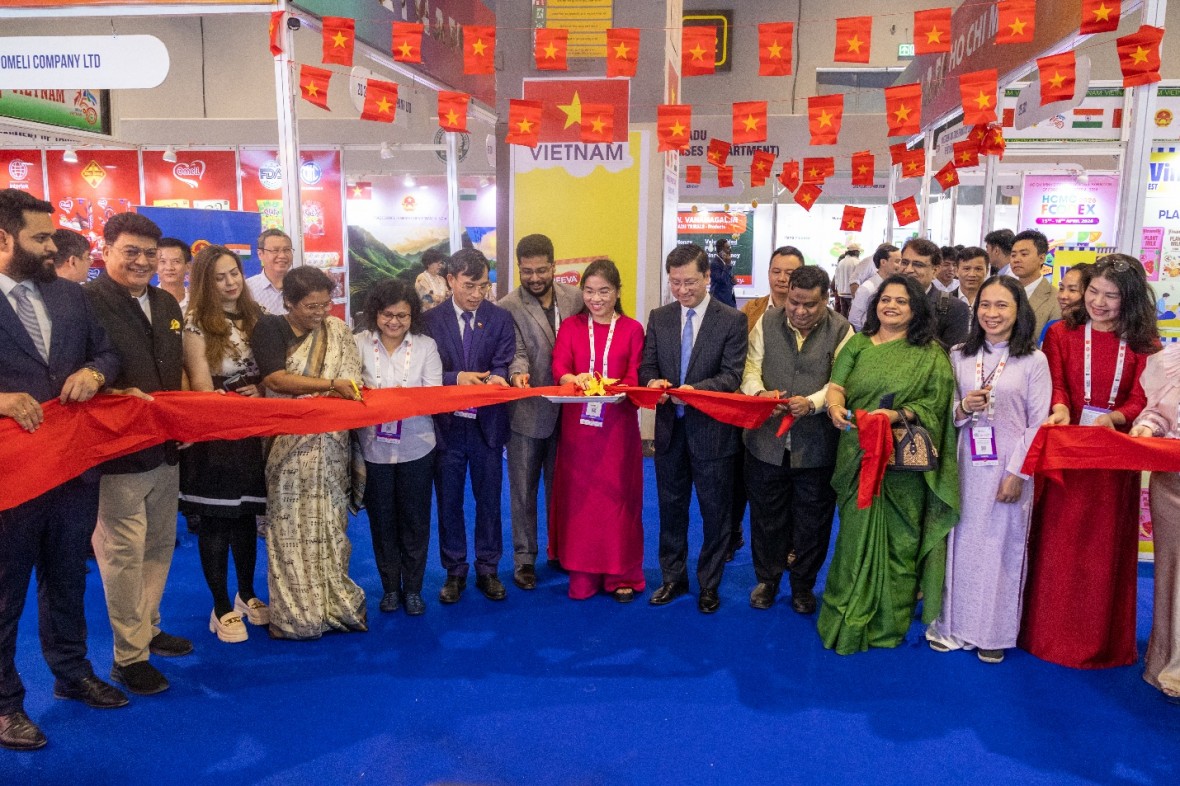 Gian hàng Việt Nam tại Hội chợ thực phẩm World Food India 2025. (Ảnh: Bộ Công thương) Gian hàng Việt Nam tại Hội chợ thực phẩm World Food India 2025. (Ảnh: Bộ Công thương)