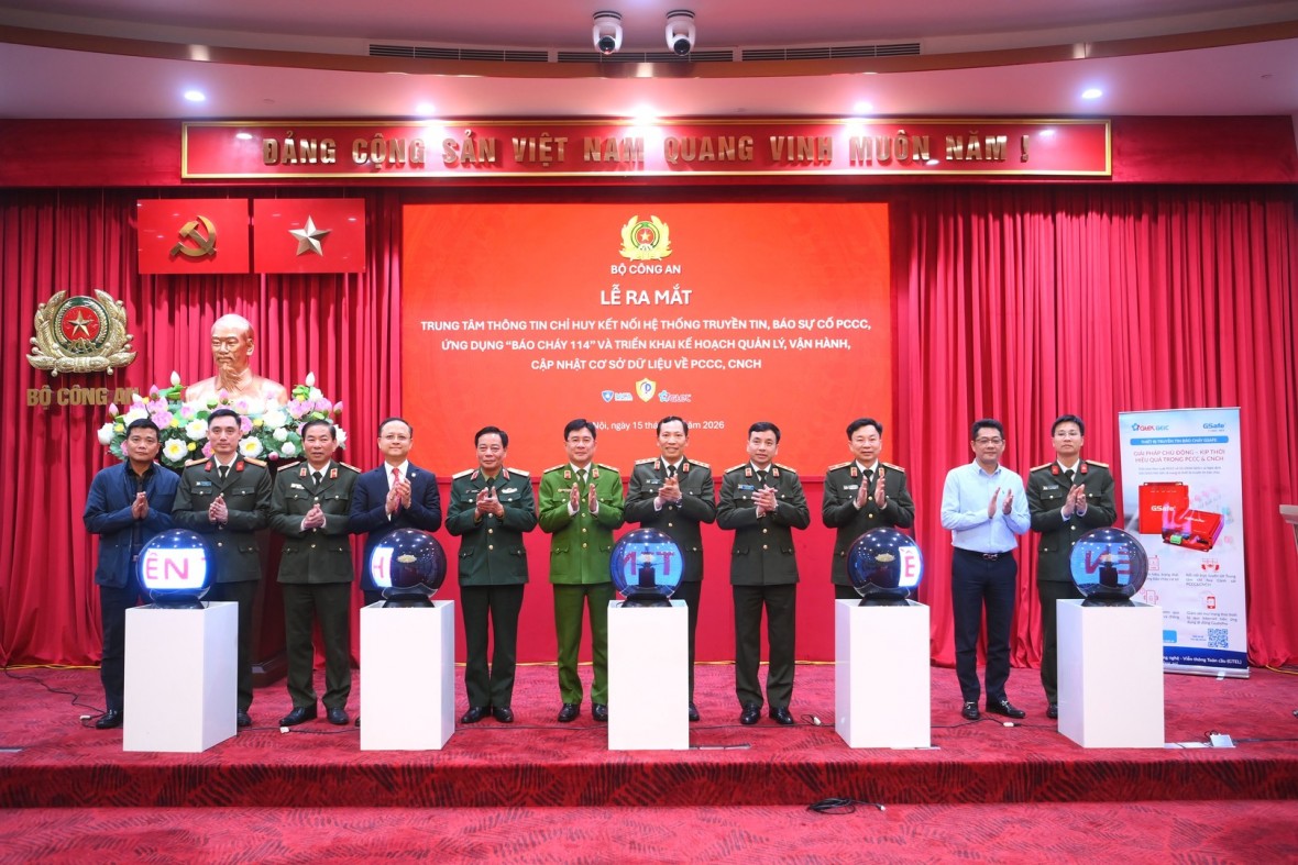 Ra mắt Trung tâm thông tin chỉ huy kết nối hệ thống truyền tin, báo sự cố PCCC, ứng dụng 