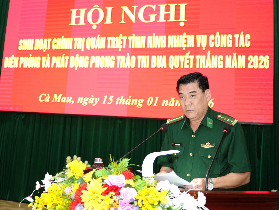 BĐBP Cà Mau quyết tâm hoàn thành xuất sắc nhiệm vụ năm 2026