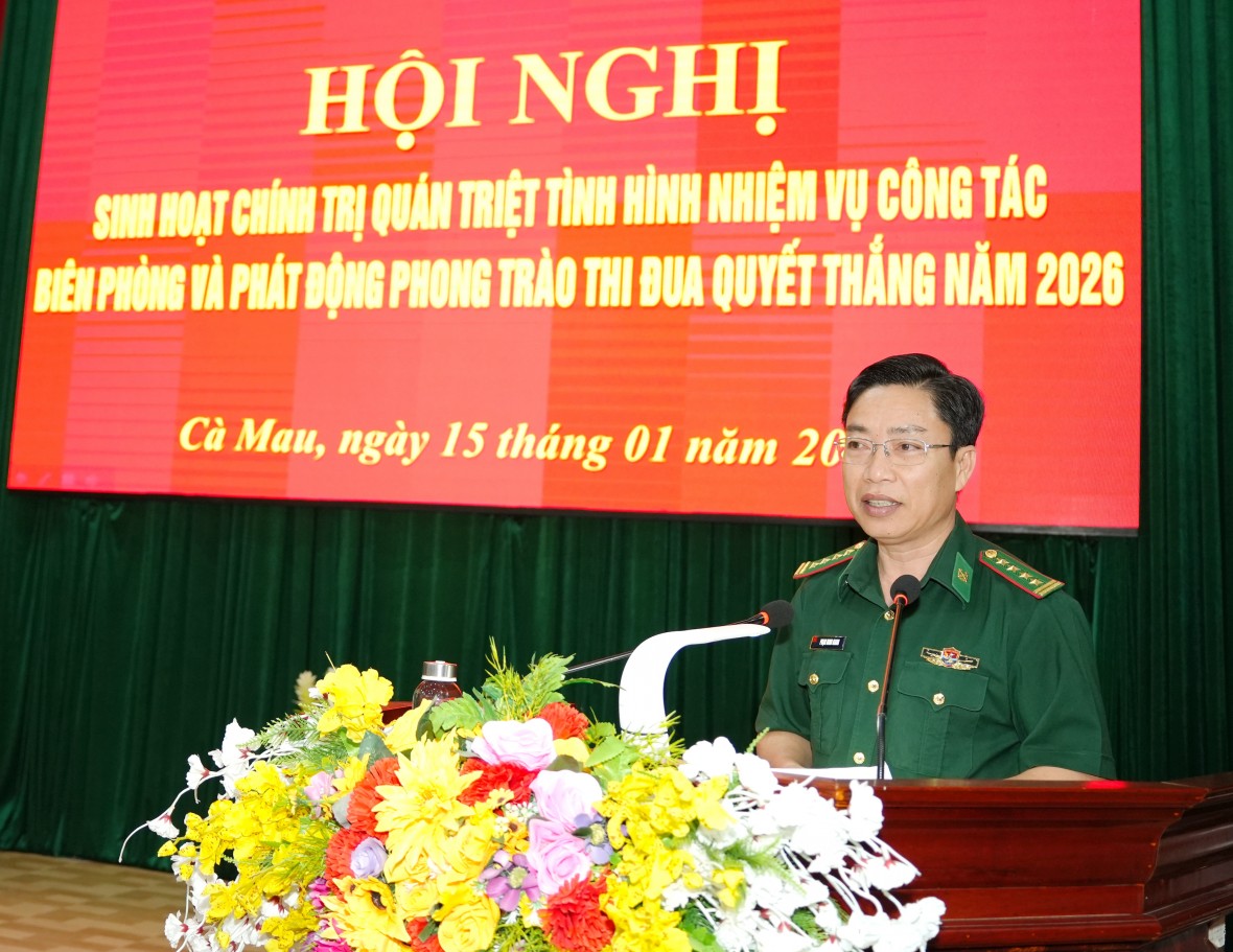 BĐBP Cà Mau quyết tâm hoàn thành xuất sắc nhiệm vụ năm 2026