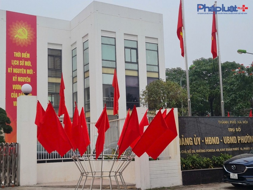 Phường Xuân Phương rực rỡ cờ hoa chào mừng Đại hội Đại biểu toàn quốc lần thứ XIV của Đảng