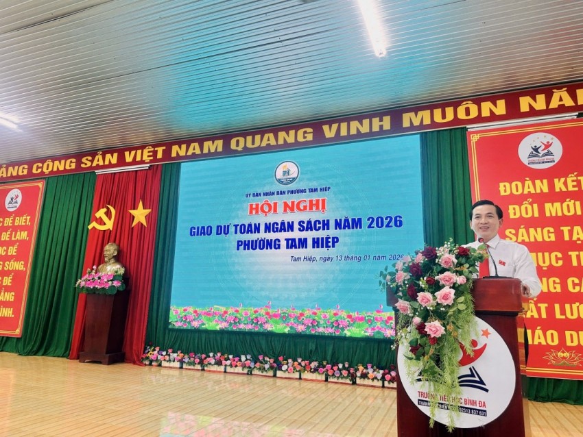 UBND phường Tam Hiệp tổ chức Hội nghị giao chỉ tiêu, dự toán ngân sách năm 2026