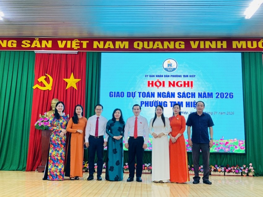 UBND phường Tam Hiệp tổ chức Hội nghị giao chỉ tiêu, dự toán ngân sách năm 2026