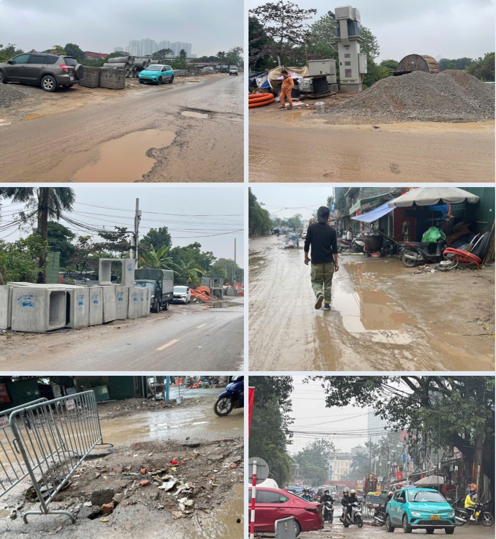 Hà Nội: Dự án mở rộng đường Phú Diễn thi công ì ạch, tiềm ẩn nguy cơ mất an toàn giao thông