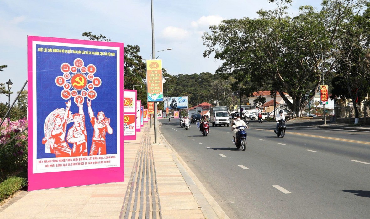 Lâm Đồng: Rộn ràng không khí chào mừng Đại hội XIV của Đảng