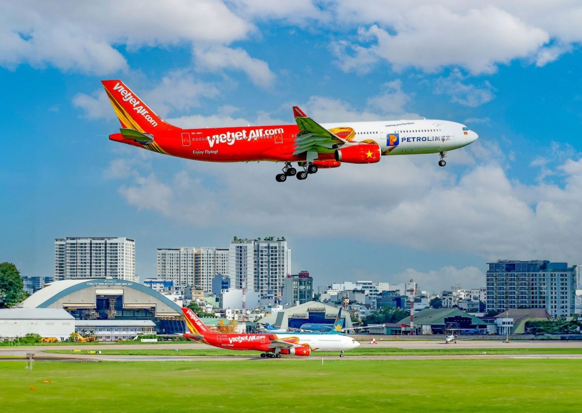 Tăng cường nhiều chuyến bay dịp Tết nguyên đán. Ảnh: Vietjet Tăng cường nhiều chuyến bay dịp Tết nguyên đán. Ảnh: Vietjet