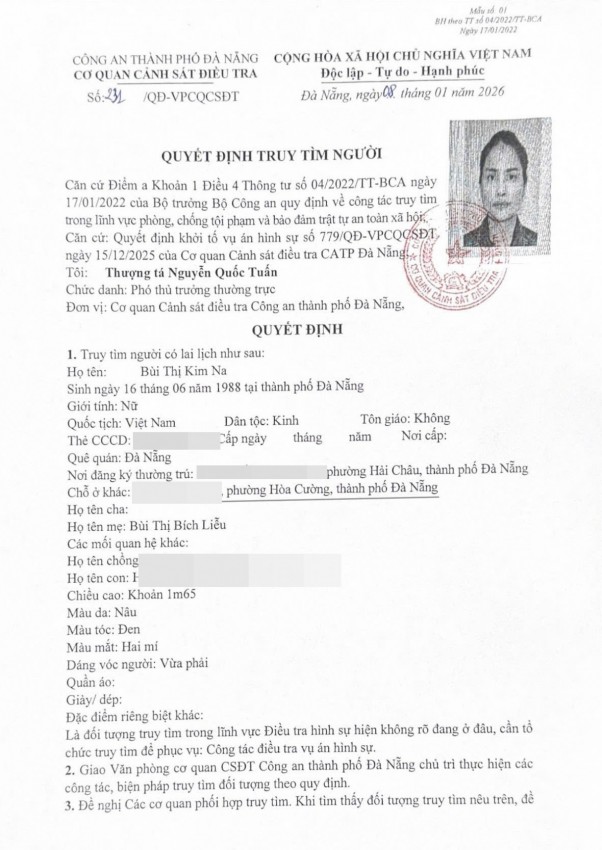 Đối tương truy tìm Đối tương truy tìm