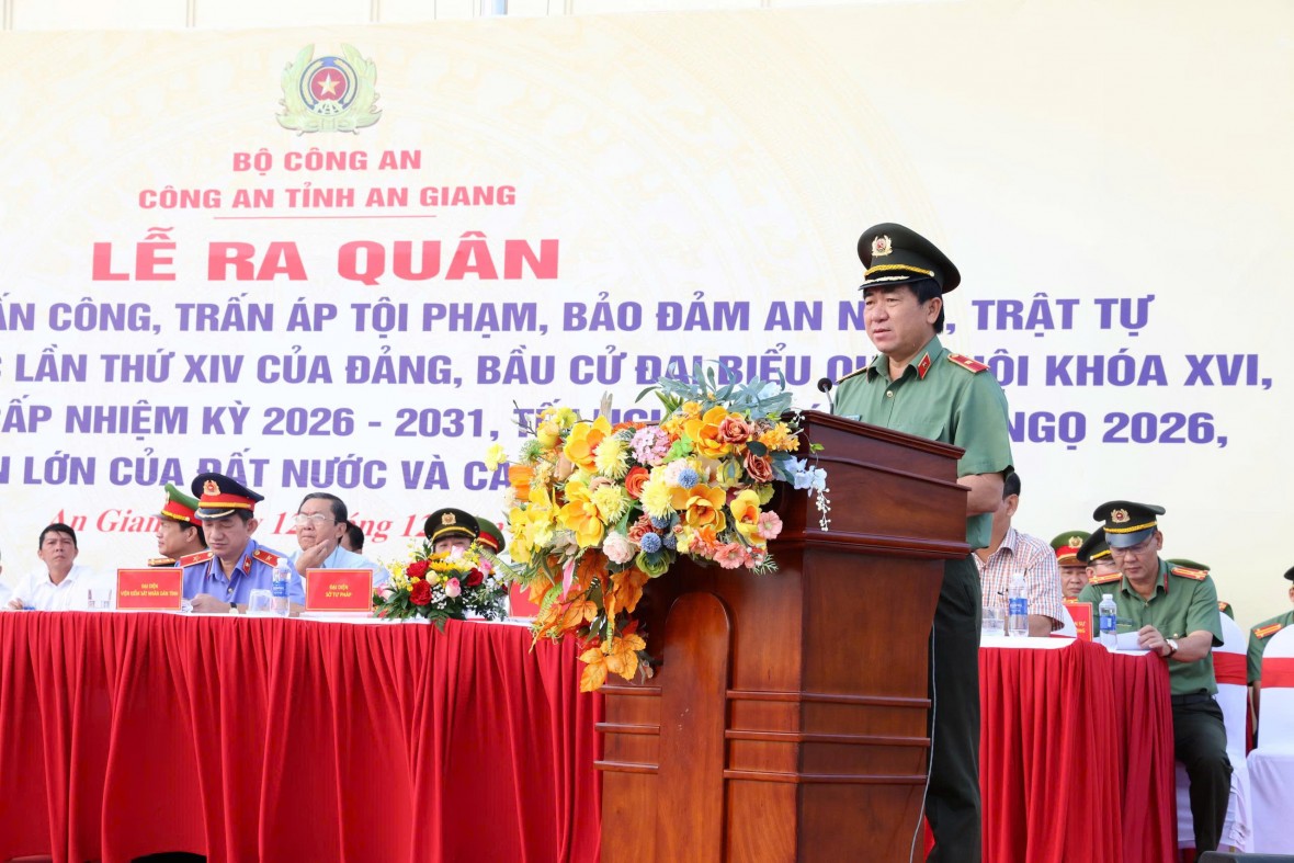 Công an tỉnh An Giang chủ động giữ vững ANTT, góp phần vào thành công Đại hội XIV của Đảng