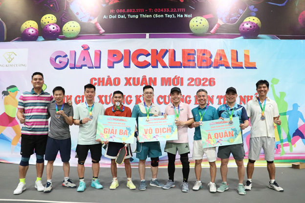 Sôi nổi Giải Pickleball Kim Cương và Captain Xứ Nghệ Master Championship 2026