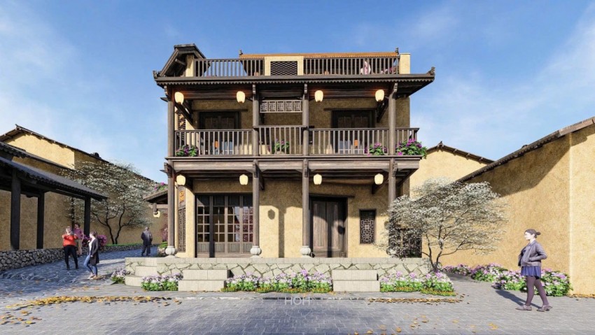 Căn nhà bê tông giữa làng Lô Lô Chải khi hoàn thiện phù hợp kiến trúc truyền thống