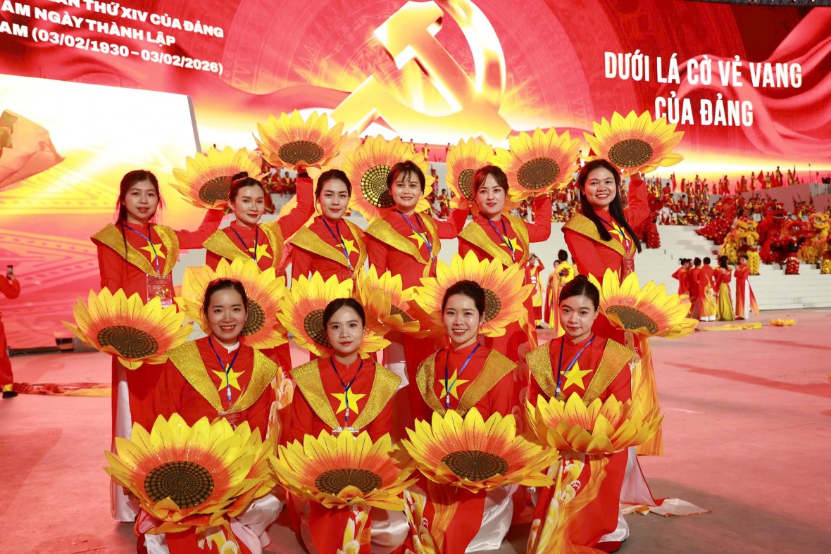 Mãn nhãn màn trống hội chào mừng Đại hội Đảng của học viên Cảnh sát