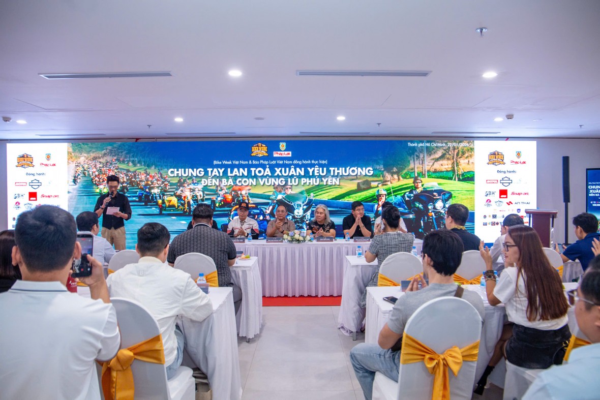 Bike Week Việt Nam lần thứ 4 tại Cam Ranh: Chung tay lan tỏa xuân yêu thương đến bà con vùng lũ Phú Yên