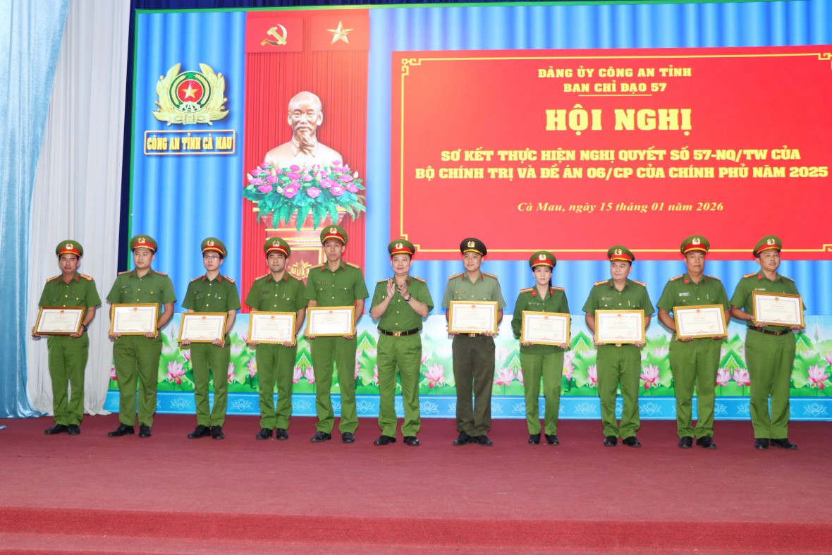 Công an Cà Mau tạo đột phá trong chuyển đổi số, thực hiện hiệu quả Nghị quyết 57 và Đề án 06 Công an Cà Mau tạo đột phá trong chuyển đổi số, thực hiện hiệu quả Nghị quyết 57 và Đề án 06