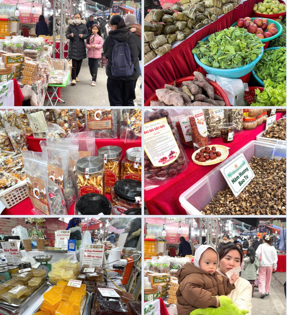 Hà Nội: Nhộn nhịp không khí mua sắm Tết tại Hội chợ Nông sản 2026