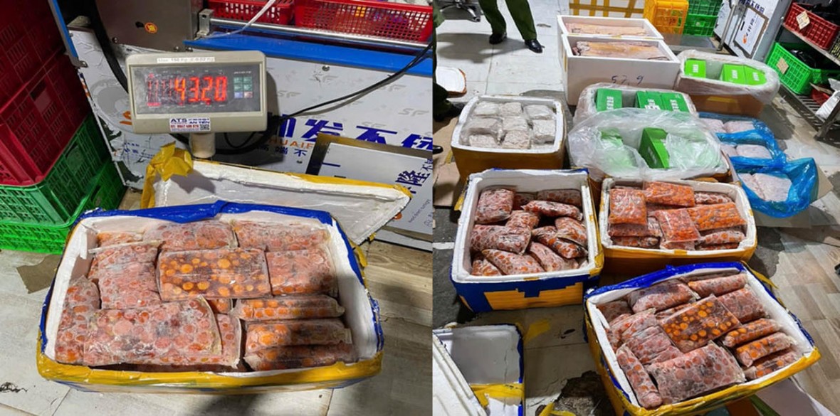 Các hành vi vi phạm an toàn thực phẩm đã len lỏi vào kho chứa, chuỗi phân phối. (Nguồn: Công an tỉnh Lâm Đồng) Các hành vi vi phạm an toàn thực phẩm đã len lỏi vào kho chứa, chuỗi phân phối. (Nguồn: Công an tỉnh Lâm Đồng)