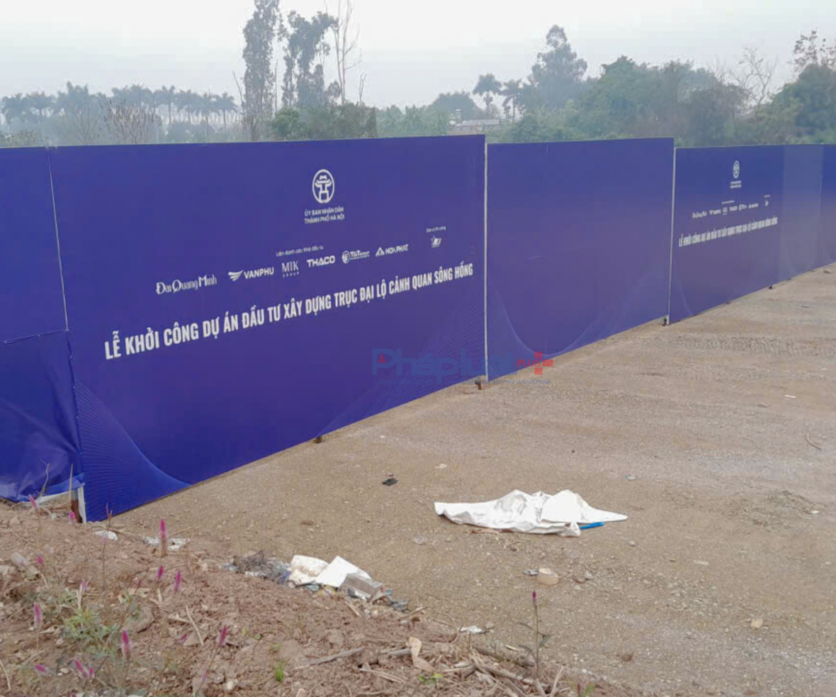 Hiện trạng khu đất làm công viên - nơi khởi đầu cho Trục đại lộ cảnh quan sông Hồng