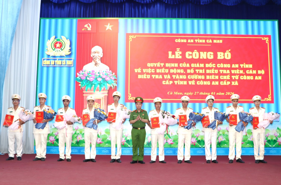 Công an Cà Mau tăng cường hơn 100 điều tra viên về cơ sở