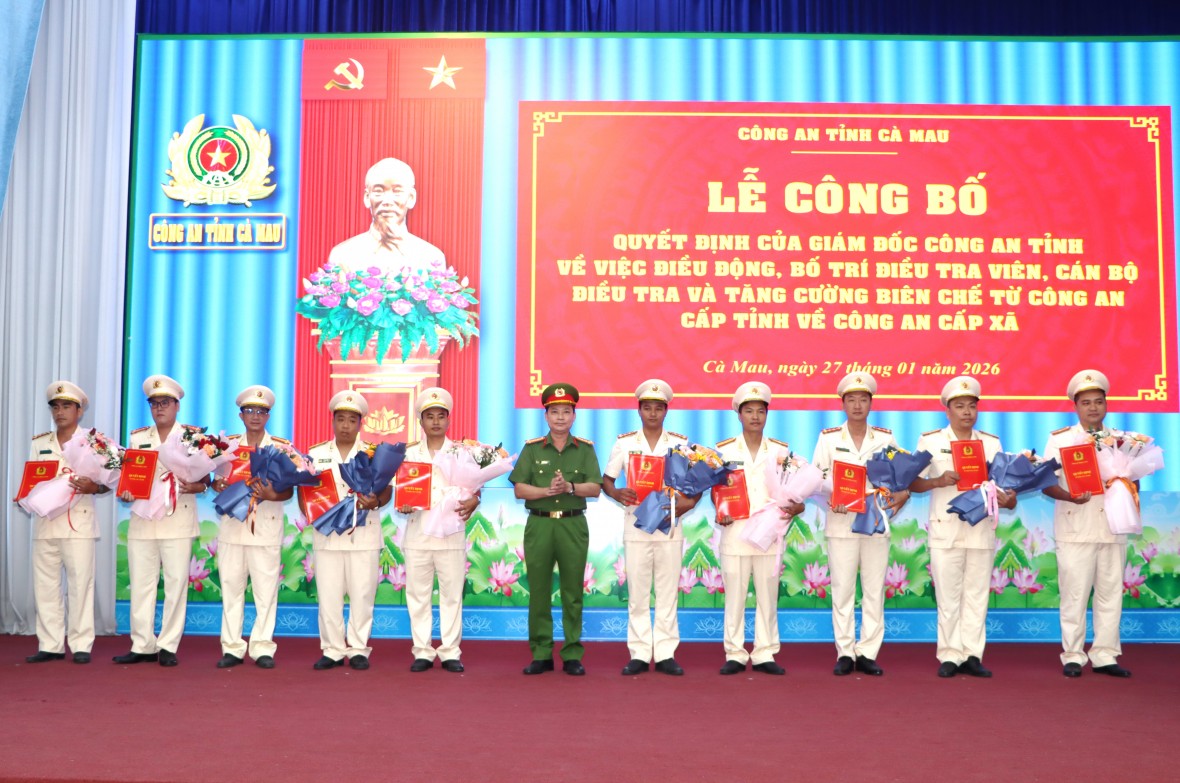 Công an Cà Mau tăng cường hơn 100 điều tra viên về cơ sở