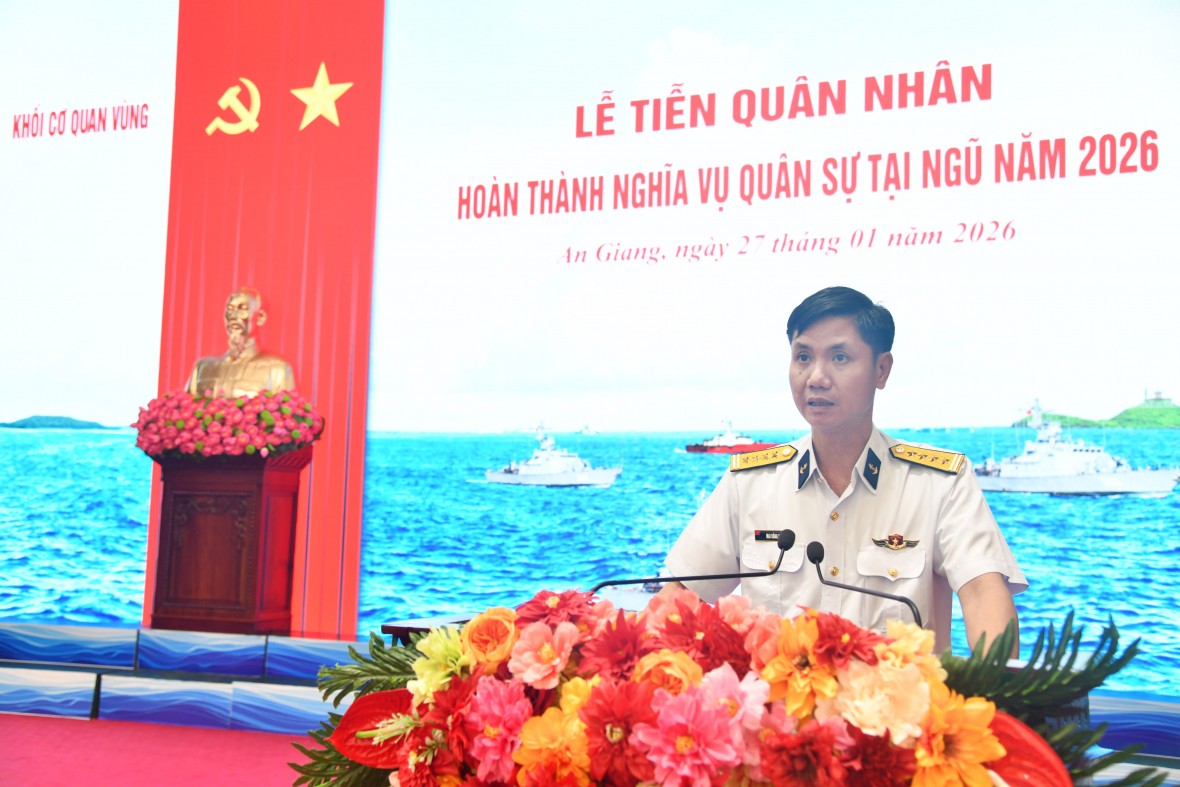 Vùng 5 Hải quân: Lễ tiễn quân nhân hoàn thành nghĩa vụ quân sự năm 2026