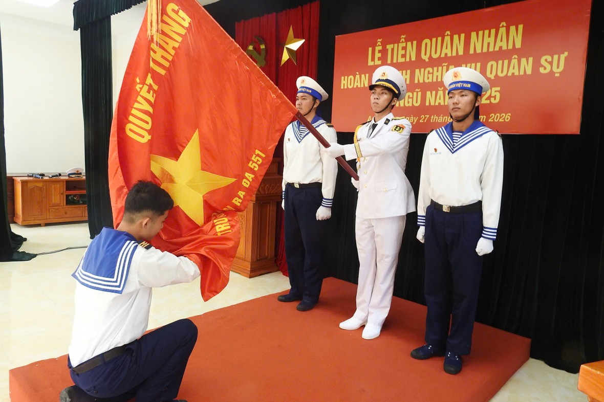 Vùng 5 Hải quân: Lễ tiễn quân nhân hoàn thành nghĩa vụ quân sự năm 2026