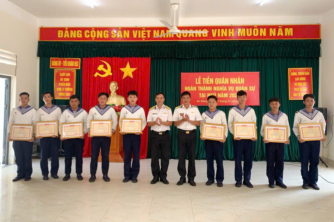 Vùng 5 Hải quân: Lễ tiễn quân nhân hoàn thành nghĩa vụ quân sự năm 2026