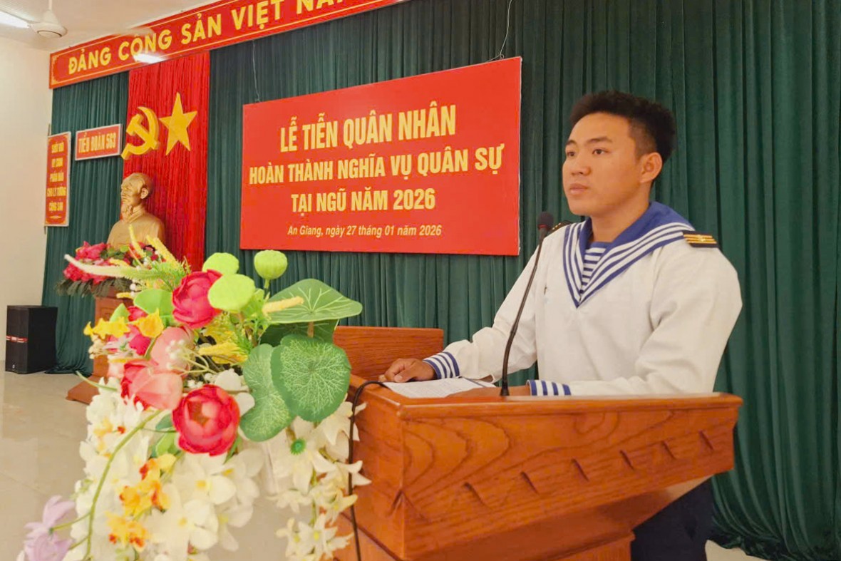 Vùng 5 Hải quân: Lễ tiễn quân nhân hoàn thành nghĩa vụ quân sự năm 2026