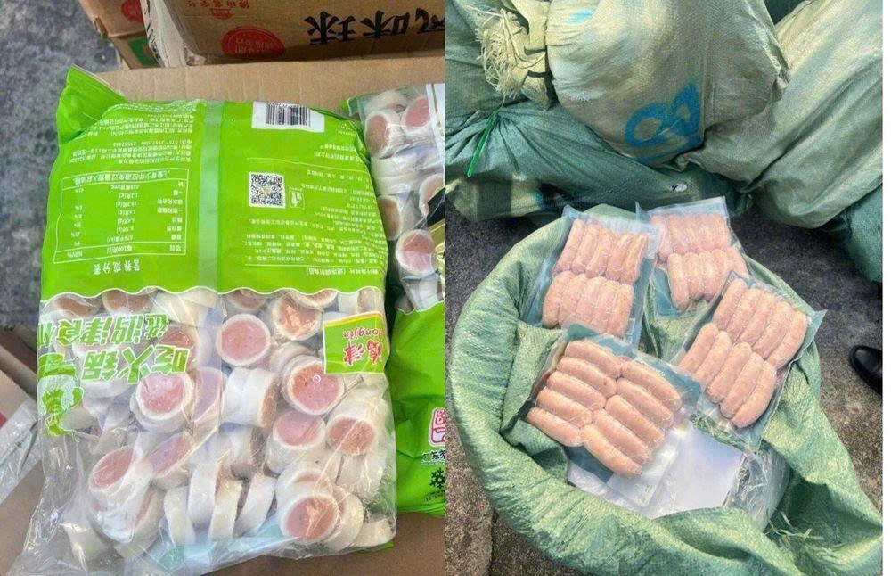 Lực lượng chức năng phát hiện và tạm giữ 3.790 kg thực phẩm các loại.