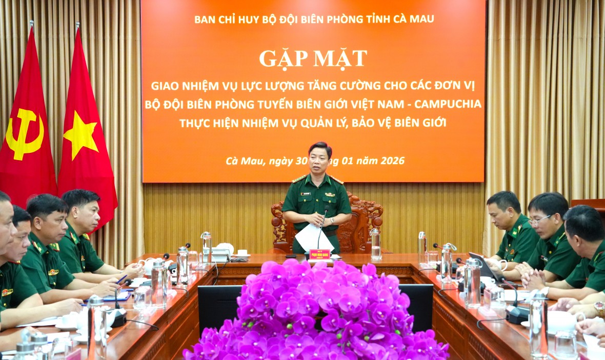 BĐBP Cà Mau tăng cường 35 cán bộ, chiến sĩ hỗ trợ An Giang bảo vệ tuyến biên giới Tây Nam