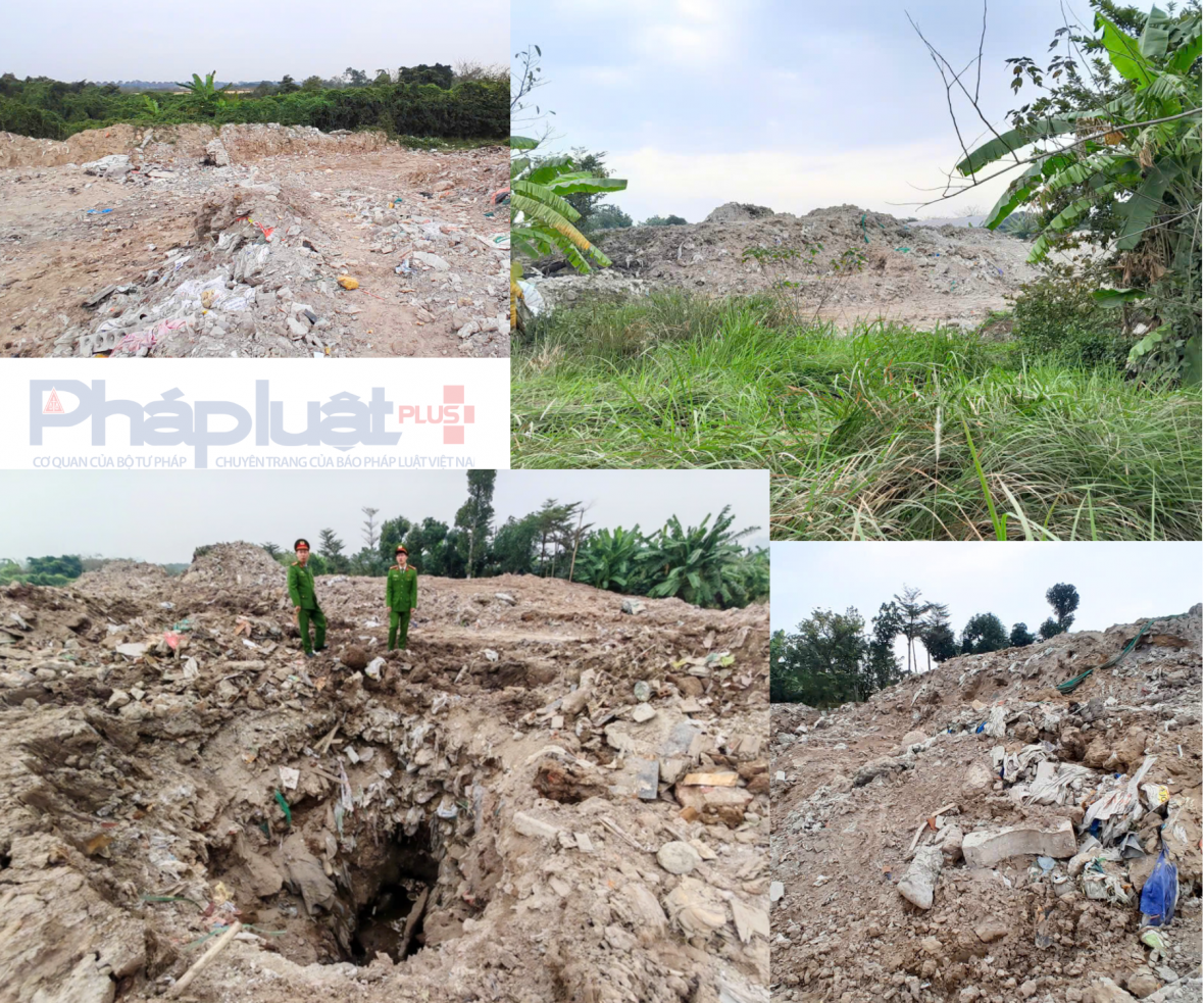 Cận cảnh bãi rác thải khổng lồ tại xã Bát Tràng khiến 3 giám đốc công ty môi trường bị khởi tố