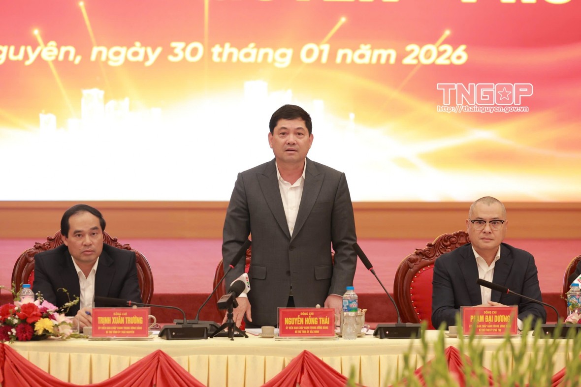 Bắc Ninh - Thái Nguyên - Phú Thọ: Chung ý tưởng, chung khát vọng, tiên phong kết nối, đồng hành phát triển Bắc Ninh - Thái Nguyên - Phú Thọ: Chung ý tưởng, chung khát vọng, tiên phong kết nối, đồng hành phát triển