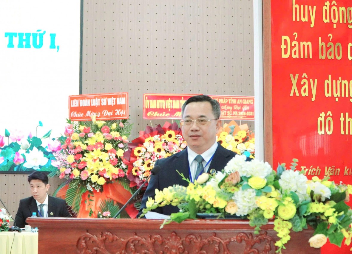 Luật sư Phạm Anh Vũ giữ chức Chủ nhiệm Đoàn Luật sự tỉnh An Giang nhiệm kỳ 2026 - 2031