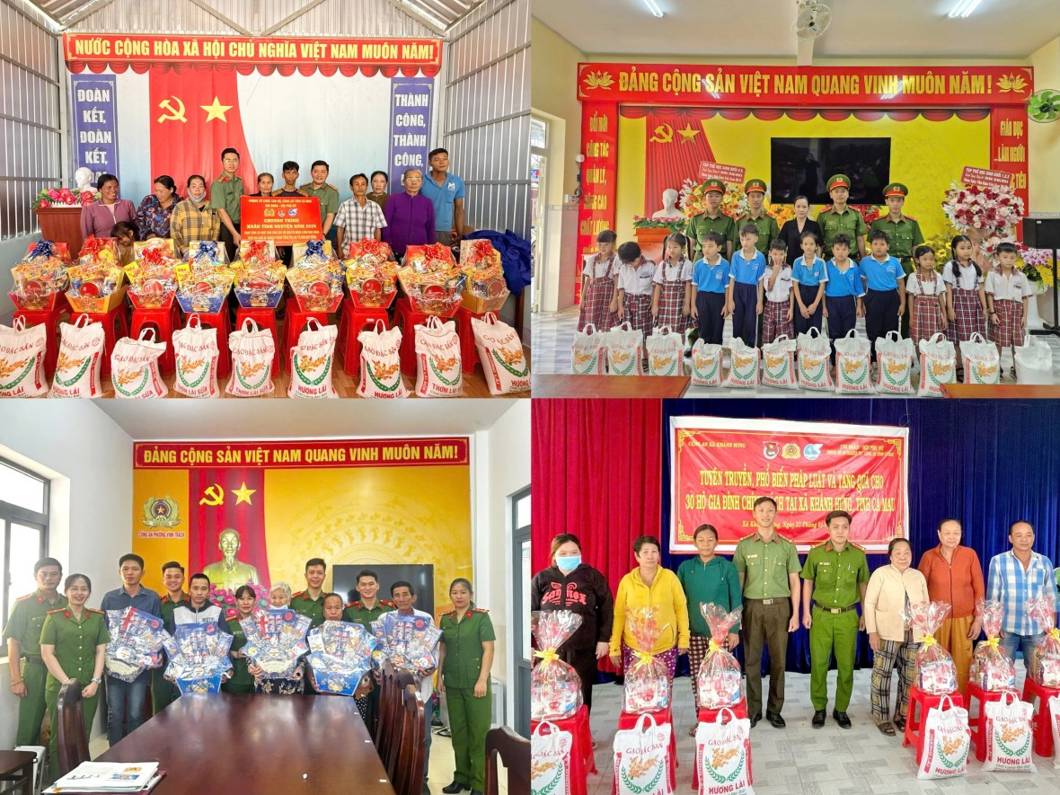 Công an Cà Mau: Lan tỏa Xuân nghĩa tình, bồi đắp thế trận an ninh Nhân dân từ cơ sở